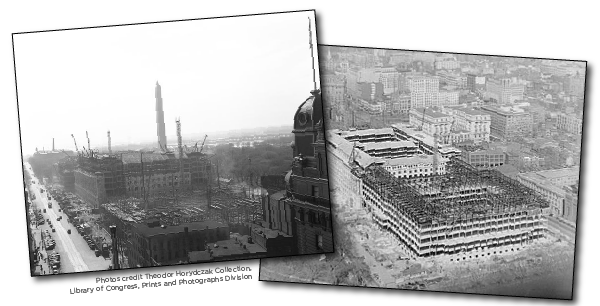 Department of Commerce building, under construction, 1920s